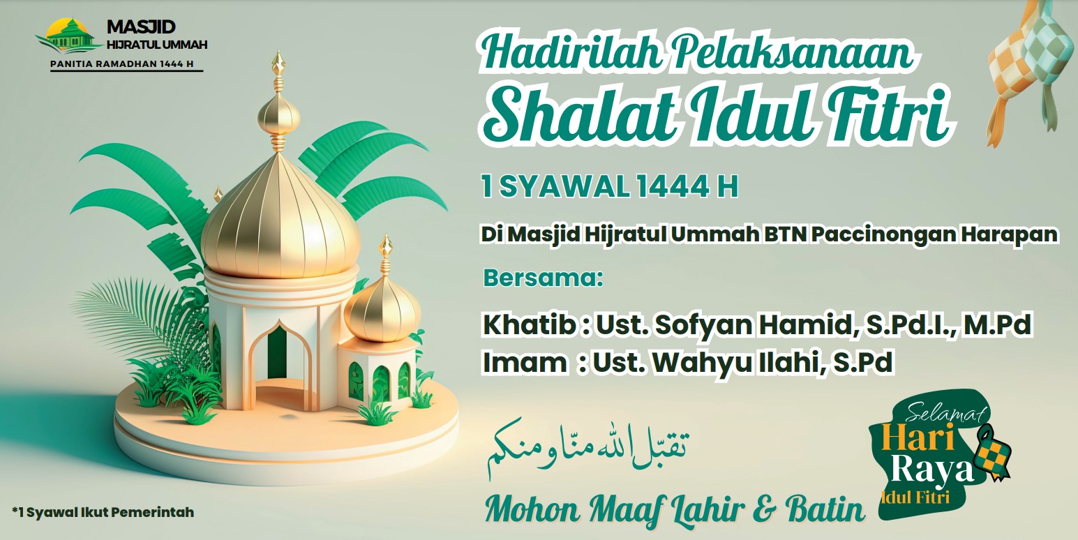 Shalat Idul Fitri 1 Syawal 1444 H Shalat Idul Fitri 1 Syawal 1444 H