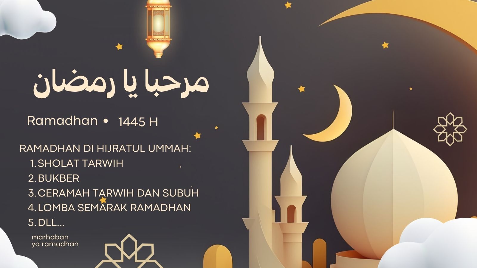 Marhaban Yaa Ramadhan 1445 H Marhaban Yaa Ramadhan 1445 H